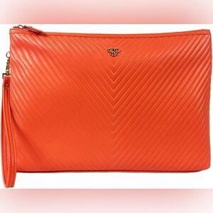 LED Makeup Case Lighted Cosmetic Bag Travel Beauty Organizer Orange Wristlet